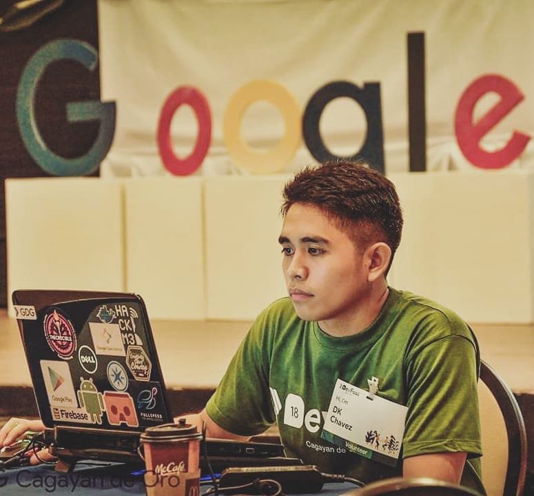 Dylan Koei Chavez at work with a colleague
